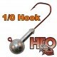 HTO 5 x Round Jig Heads 1/0 Hook